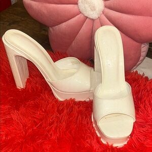 Chic Cream Platform Mules